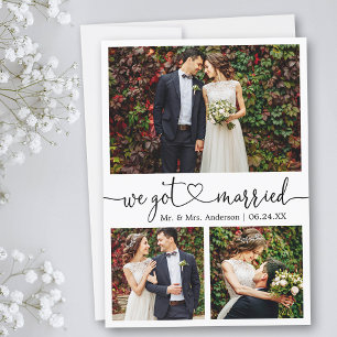 書道ハート得We結婚した 3結婚枚 案内状