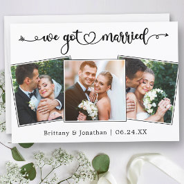 書道ハート得We結婚した 3結婚枚 案内状