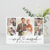 書道ハート得We結婚した 5結婚写真 案内状 (スタンド正面)