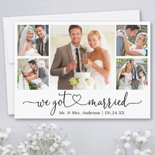 書道ハート得We結婚した 5結婚写真 案内状