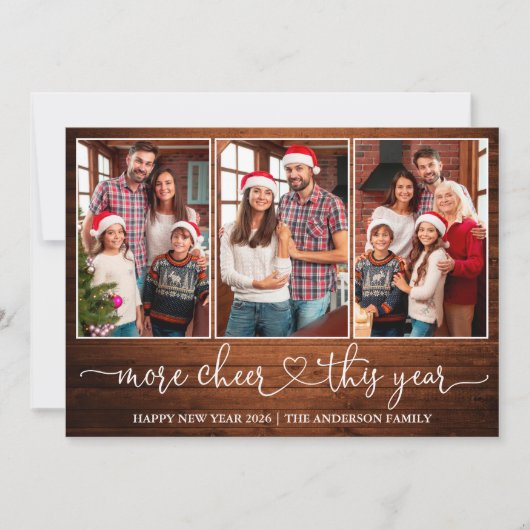 書道ハート木材もっと応援3写真 シーズンカード (正面)