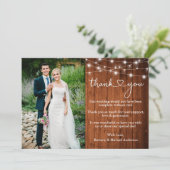 書道ハート灯結婚の写真 サンキューカード (スタンド正面)