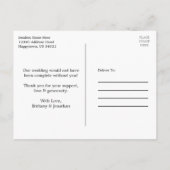 書道ハート結婚が本当にありがとう ポストカード (裏面)