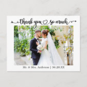 書道ハート結婚が本当にありがとう ポストカード (正面)