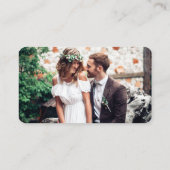 書道ハート結婚くもの巣QR写真テラコッタ エンクロージャーカード (裏面)