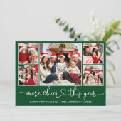 書道ハート詳細応援緑5枚の写真 シーズンカード (スタンド正面)