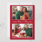 書道ハート詳細応援赤2写真 シーズンカード (正面)