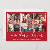 書道ハート詳細応援赤3写真 シーズンカード (正面)