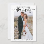 書道ハート2パーティー後ずっと幸せに 案内状 (正面)