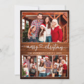 書道ハート4 Photo Wood Merry Christmas シーズンカード (正面)