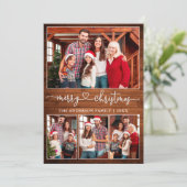 書道ハート4 Photo Wood Merry Christmas シーズンカード (スタンド正面)
