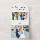 書道ハートMr. 4 Photo All In One Card オールインワン招待状 (内側)