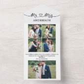 書道ハートMr. 5写真オールインワンカード オールインワン招待状 (内側)