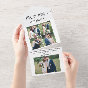 書道ハートMr. 5写真オールインワンカード オールインワン招待状