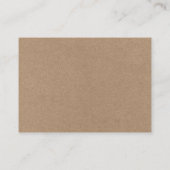 書道ハートQR結婚のクラフトRSVP エンクロージャーカード (裏面)