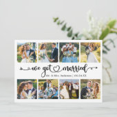 書道ハートWe 得 8結婚した写真結婚s 案内状 (スタンド正面)