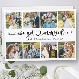 書道ハートWe 得 8結婚した写真結婚s 案内状