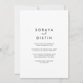 書道バック&フロントフォーマル結婚ズ 招待状 (正面)