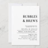 書道バブルとブリュースブライダルシャワー 招待状 (正面)