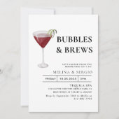 書道バブルとブリュースブライダルシャワー 招待状 (正面)