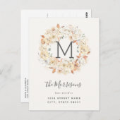 書道バラエレガントの新しい住所の移動 ポストカード (正面/裏面)