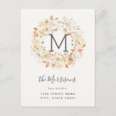 書道バラエレガントの新しい住所の移動 ポストカード (正面)