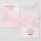 書道バラ抽象芸術イヤリング表示カード 名刺 (正面/裏面)