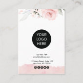 書道バラ金ゴールドフローライヤリング表示ロゴ 名刺 (裏面)