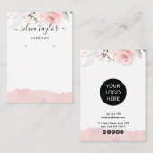 書道バラ金ゴールドフローライヤリング表示ロゴ 名刺 (正面/裏面)