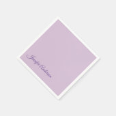 書道パステルティスルピンクパーソナライズされた名 スタンダードカクテルナプキン (角)