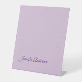 書道パステルティスルピンクパーソナライズされた名 台座サイン