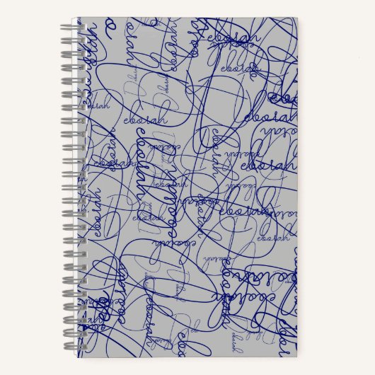 書道パターンの署名 ノートブック (正面)