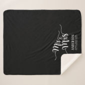 書道パーソナライズされたエレガントの先生そしてミセス シェルパブランケット (正面(横))