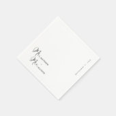 書道パーソナライズされたユニークの先生ミセス結婚ズ スタンダードカクテルナプキン (角)