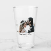 書道パーソナライズされた写真結婚披露宴 タンブラーグラス (正面)