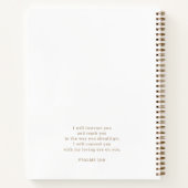 書道パーソナライズされた金ゴールドクロスバイブル勉強 ノートブック (裏面)