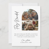 書道ヒスパニック写真フェリズ・ナビダードクリスマス シーズンカード (正面)