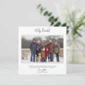 書道ヒスパニック・フェリーズ・ナヴィダッドのクリスマスフォト シーズンカード (スタンド正面)