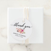 書道ピンクフローラ結婚の感謝 フェイバータグ (インサイチュ)