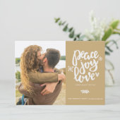 書道ピースジョーラブフォトホリデーカード 招待状 (スタンド正面)