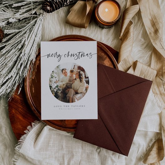 書道ファミリーフォトクリスマスカード シーズンカード