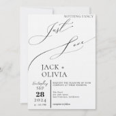 書道ファンシーを愛すモダンる結婚もの 招待状 (正面)