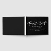 書道ファンシー白黒エレガントゲストブック ゲストブック (全面)