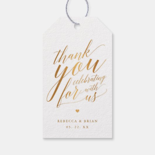 書道フェイク金箔結婚お礼 ギフトタグ (裏面)