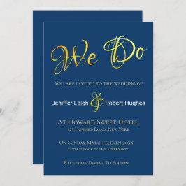 書道フェイク金箔結婚式招待状 招待状