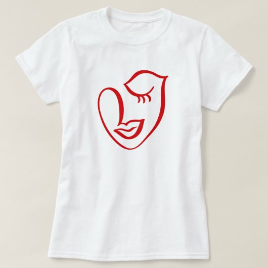 書道フェイスTシャツ Tシャツ (デザイン正面)