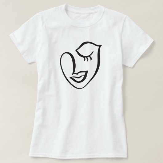 書道フェイスTシャツ Tシャツ (デザイン正面)