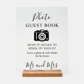 書道フォトゲストブックカメラアクリルサイン アクリルサイン (正面)