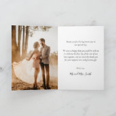 書道フォトコラージュ結婚の感謝 サンキューカード (内部)