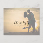 書道フォトメニュー選択RSVP ポストカード (正面)